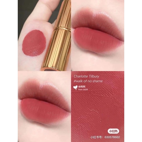 Son Charlotte Tilbury Matte Walk Of Shame Màu Đỏ Nâu