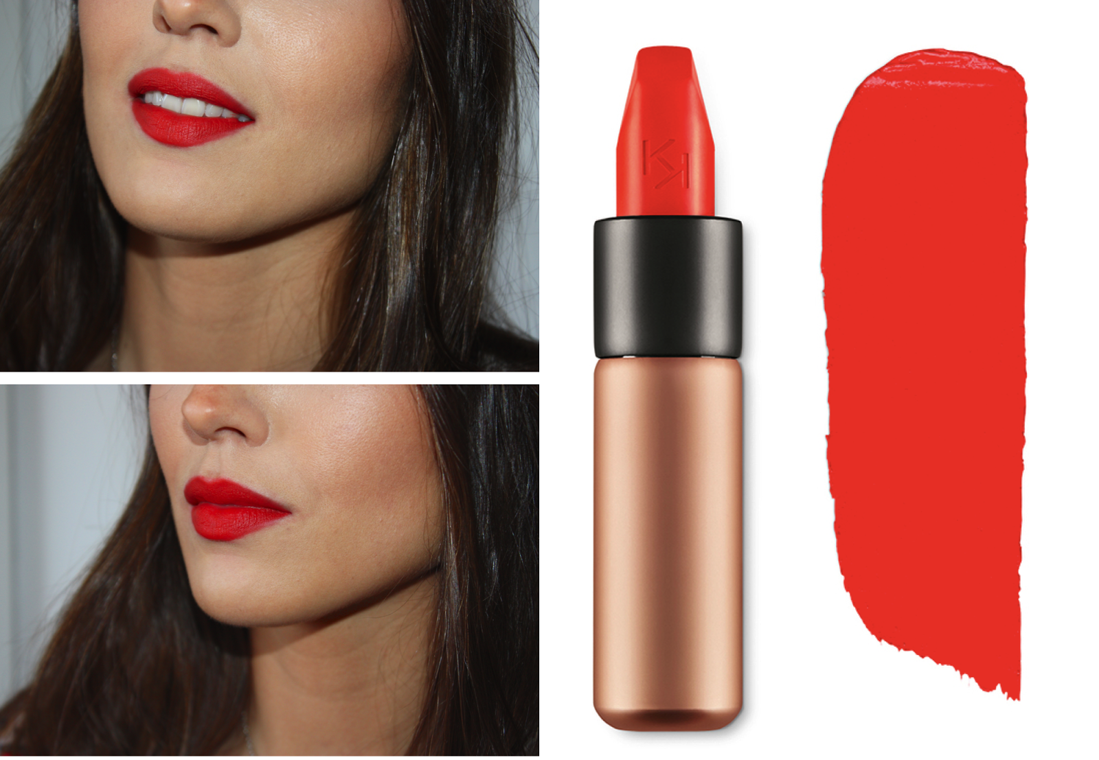 Son Kiko Velvet Passion Matte 309 Tulip Red Màu Đỏ